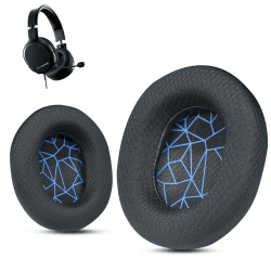 Krone Kalpasmos Professionelle Arctis 7 Ohrpolster – blaues atmungsaktives Gewebe, Ersatz-Ohrpolster für SteelSeries Arctis 1/Pro/3/5/7/7+/7p/7X/9, Prime alle Modelle Wireless Headset