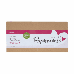 Papermania Square Cards W/Envelopes 5"X5" 50/Pkg-Recycled Kraft Einzeln