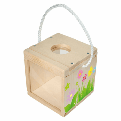 Eichhorn - Outdoor Insekten-Beobachtungsbox, zum zusammenbauen und bemalen, inkl. Farbe und Pinsel, 12x12x12 cm groß, aus Lindenholz, ab 6 Jahren