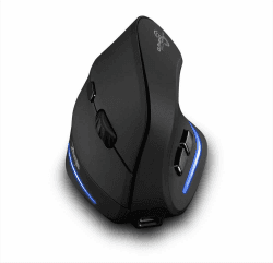 zelotes kabellose Maus,USB LED Maus kabellos,2.4GHz,2400DPI Vertikale Ergonomische Maus,Funkmaus für Laptop,PC,Mac,Wiederaufladbar