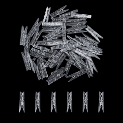 Yingcen 100 Stück 3,5cmtransparent Mini Klammern Clips Durchsichtige Klammern FüR Fotos Transparentem Dekoklammern zum AufhäNgen Von Fotos Kartenpapier Kunsthandwerk Bilder Scrapbooking