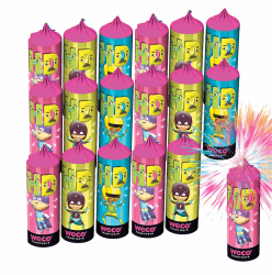 FLAME X BURN Hans Dampf XXL Set – 8-teiliges Jugendspaß und Tischartikel Kat. F1 für Silvester, Partys und Jugendliche & Kinder 2025