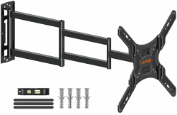 ELIVED Lang Arm TV Wandhalterung für die meisten 26-65 Zoll Fernseher, Eck TV Halterung Ausziehbar 950mm, Max. VESA 400x400mm, Hält bis zu 35KG, EV3018