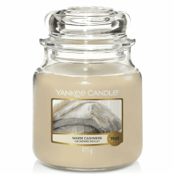 Yankee Candle Duftkerze im Glas (mittelgroß) | Warm Cashmere | Brenndauer bis zu 75 Stunden Mittelgroße im Glas Warm Cashmere