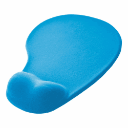 OcioDual Mauspad mit Handgelenkauflage, Hellblau, Ergonomische Mouse Pad mit Gelunterstützung, Weicher Stoff mit Rutschfester Gummibasis für Laser und Optische Mäuse