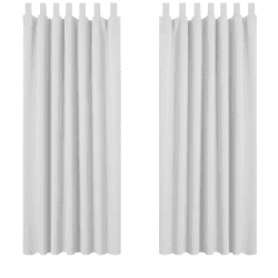 Deconovo Gardinen Verdunkelungsgardinen Vorhänge Verdunkelungsvorhang Thermo Vorhang Blickdicht Schlaufen Fensterdeko, 175x140 cm(HöhexBreite), Silber Grau, 2er Set H175 x B140 cm (2er Pack) Silber Grau