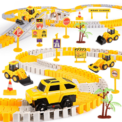 Adeokay Kinderspielzeug ab 2 3 4 5 6 Jahre, Rennbahn Kinder Geschenk 2-6 Jahre Junge Autorennbahn ab 2-6 Jahre Spielzeug ab 2-6 Jahre Junge Geburtstagsgeschenk 2-6 Jahre Junge Bagger Auto Spielzeug Technik Triebwagen-a