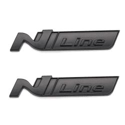 2 Stück N-Line-Emblem-Aufkleber, Logo-Aufkleber, Emblem, Dekoration, Auto-Abzeichen, Emblem (schwarz)