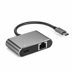 USB C auf RJ45 LAN Ethernet Gigabit Netzwerkadapter mit Chippset AX88179 mit 100W PD Aufladung für Windows/iOS/iPadOS/macOS/Linux