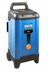 Güde Batterielader Digital GDB 24V/12V-250 (Inverter KFZ-Ladegerät, für 12V/24V Batterien, 20-550 Ah, LED-Anzeige, Starthilfefunktion, Rettungsfunktion, Erhaltungsladegerät, vollautomatisch, 2 Rollen)