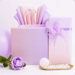 ZYOOO 15 Blatt 70cm x 50cm Seidenpapier Rosa Lila Steigung,Transparentpapier Bunt,Bastelpapier zum Geschenkpapier Kreieren von Pompoms,Papierblumen,Tischdeko,Dass in Geschenktüten Gestopft Wird Rosa Rot Steigung