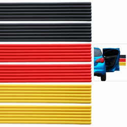 VEXPLO DIY Garagen Wandschutz Auto Autotür Kantenschutz Wand, Gummi Selbstklebend Wandschutz Garage für Autotüren, wasserdichte Türkantenschutz Auto - je 41 x 7 cm (6 Stück) - Schwarz Rot Gold