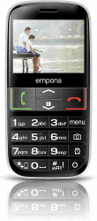 emporiaEUPHORIA | Seniorenhandy | Tastenhandy ohne Vertrag | Mobiltelefon mit Notruftaste | 2,3-Zoll-Display | Schwarz Deutsche Version Single