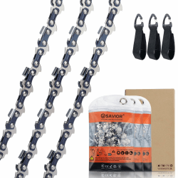 SAVIOR 3-Pack 35 cm Sägekette 3/8"LP 52 Antriebsglieder 1,1 mm Rückschlagsarme Kette kompatibel mit Makita DUC353Z, Bosch AKE 35 S, Einhell GP-LC 36/35 Li, Oregon, Husqvarna, Dolmar und mehr