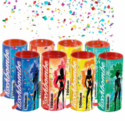8er Tischbomben Party Set Partypopper für Silvester & Partys, Jugendfeuerwerk Kat. F1 für Kinder & Jugendliche 2025