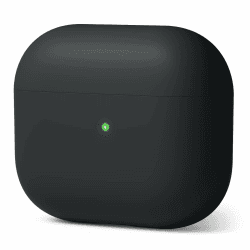 elago Liquid Hybrid Hülle Kompatibel mit AirPods 3 Case Cover - Dreischichtiger Strukturschutz, Voller Schutz, LED Sichtbar, Hochwertiges Silikon Schutzhülle (Schwarz)