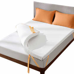 Bedsure Matratzen Topper 160x200cm, 7,5cm Höhe Matratzentopper, H2&H3 Gel Memory Foam Matratzenauflage für Boxspringbett Wohnwagen Schlafsofa, mit Abnehmbaren und Waschbaren Bezug, Weiß Weiß 160X200 cm