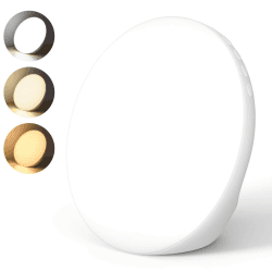 AUINSKY Tageslichtlampe 10000 Lux, Lichttherapielampe mit Einstellbaren Lichtfarben, Helligkeiten und Timer-Einstellungen, UV-Freie Sonnenlampe für den Arbeitsplatz oder Zuhause, Weiß