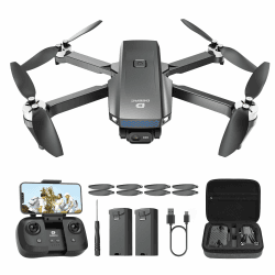 DEERC Drohne mit Kamera 1080P für Kinder, Anfänger, D20S RC Drohnen faltbar mit FPV Übertragung, 2 Akkus Lange Flugzeit, Bürstenloser Motor,Höhenhaltung,Optisch Fluss Spielzeug Geschenk für Jungend,C0 Grey