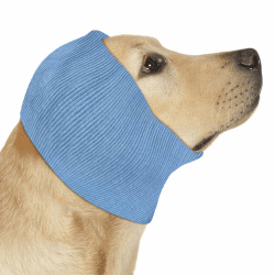 COMFPET Happy Hoodie für Hunde und Katzen, Gehörschutz Hund, Beruhigende Ohrenschützer Lärmschutz für Hunde, Ohrenschutz Hund Wind, Gehörschutz für Hunde,S(Blau) blau S
