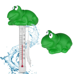 OFFCUP Floating Pool Thermometer, Wasser Temperatur Thermometer, Schwimmende Wasserthermometer, Schwimmende Pool Thermometer Cute Für Swimmingpool, Hot Tubs, Fischteiche & Baby-pool（Grüner Frosch)