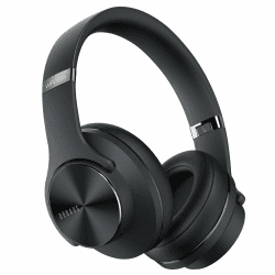 DOQAUS Bluetooth Kopfhörer Over Ear,90 Std Kopfhörer Kabellos Bluetooth mit 3 EQ-Modi HiFi Stereo Faltbare Headset mit Mikrofon weiche Ohrpolster Wireless Kopfhörer für Handys/iPad/Laptops/PC-Schwarz Naturschwarz