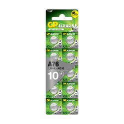 GP Batterie LR44 x10 | L1154f Knopfzelle (AG13 / V13GA / A76) | 10 Stück LR44 Batterien Alkaline, ohne Quecksilber