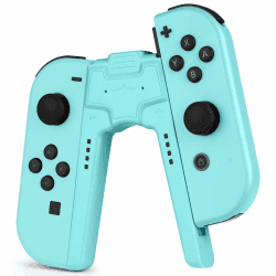 OFFCUP Ladegriff für Nintendo Switch NS/Switch OLED Joy Con, Efficient Charging Grip Controller Halterung V-förmiger Gaming Griff Controller Tragbarer Halter für Joy Con Switch Controller (Blau