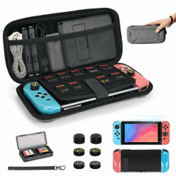 Younik Switch Tasche für Switch 2017 Modell, 14 in 1 Switch Zubehör Bundle mit Switch Tragetasche, schützendes Zubehör für Switch Konsole & J-Con, Game Card Case (Grau, Y-Typ) Grau Y-typ Standard