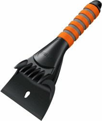 AstroAI Eiskratzer Auto Profi Scheibenkratzer Auto Effizienter & Sicherer mit Ergonomischem Ultraweichem Eva-Griff, Verstärktes PC-Material, lackschonend, zum Entfernen von EIS, Schnee und Reif Orange