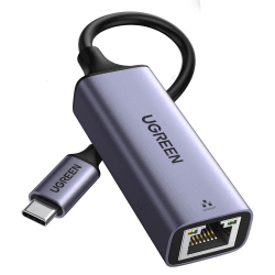 UGREEN USB C auf Ethernet Adapter 1000Mbps, Thunderbolt USB C auf RJ45 USB C LAN Adapter USB C Netzwerkadapter Kompatibel mit iPhone 16, iPad Pro/Air, MacBook Pro/Air, Galaxy S24, Steam Deck (Grau) Gray