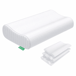 UTTU Memory Foam Kissen, Nackenkissen, Ergonomisches Kopfkissen, Seitenschläferkissen, Höhenverstellbar Kissen für Seiten, Rücken & Bauchschläfer 60x36x12cm