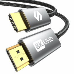 Silkland 8K HDMI 2.1 Kabel 10m, HDMI Kabel 4K@144Hz/120Hz 8K@60Hz,eARC, HDR10, Dolby Atmos, 48Gbps, HDCP 2.2&2.3 für HDTV/Soundbar/PS5/Blu-ray/Switch/Beamer/Laptop/Display/TV Box/PC 10M 1