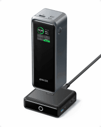 Anker Prime Power Bank, 27,650 mAh (250 W) Power Bank with 100 W Charging Station, 3-Port Power Bank, with App, Compatible with MacBook Pro/Air, iPhone 15/14/13 Series, Samsung, Dell, AirPods, and Powerbank+Ladestation