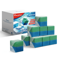 Vacplus WC Reiniger Duo-Aktiv Reinigungswürfel für Wasserkästen, 12 Stück, extra stark, verhindert Kalk & Schmutz Grün
