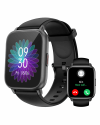 RUIMEN Smartwatch mit Telefonfunktion,Smartwatch für Damen Herren HD-Touch Screen Fitnessuhr mit SpO2-Überwachung Pulsuhr Schlafmonitor Schrittzähler Uhr Multi Trainingsmodi für Android iOS Black