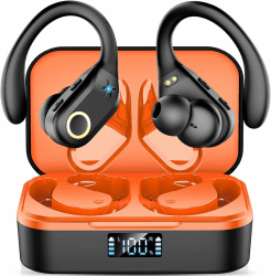 Bluetooth Kopfhörer Sport, in Ear Kopfhörer Kabellos Bluetooth 5.3 ENC Noise Cancelling Mikrofon HD Anruf, Bass Stereoklang Earbuds, 48H Spielzeit USB C Ladekoffer LED Anzeige IP7 Wasserdicht Ohrhörer Onyx