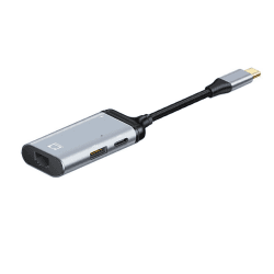 chenyang CY USB3.1 Type C USB C zu 1000-Mbit/s Gigabit Ethernet Netzwerk LAN Adapter mit Type C PD Stromanschluss für Tablet Phone Laptop Silver LAN