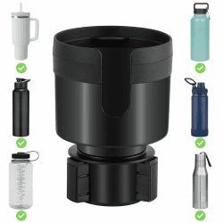 Winter Shore Auto Getränkehalter Expander mit Verstellbarer Basis - Einsatz für Becherhalter Auto - Kompatibel mit Hydro Flask, Yeti, Nalgene, Stanley & Flaschen mit bis zu 9,4 cm & 1,2-Liter