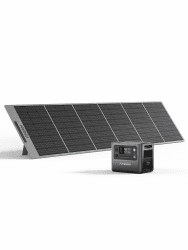 AFERIY Solar Generator 2400W mit 400W Solarmodule, 2048Wh Tragbare Powerstation (4800W Peak), LiFePO4 Batterie, 220V-240V, Faltbar Solarpanel mit USB, IP65, für Outdoor Camping, Reise, Stromausfälle 2400W+400W