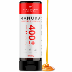 New Zealand Honey Co. Manuka Honig MGO 400+ | 500g Quetschflasche | Aktiv und Roh | Hergestellt in Neuseeland | Zertifiziertem Methylglyoxal Gehalt | 500g