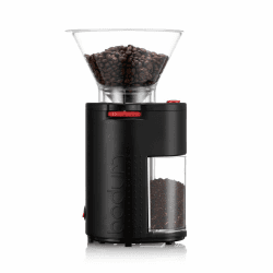 Bodum Bistro 11750-01 Elektrische Kaffeemühle, Kegelmahlwerk, 160 W