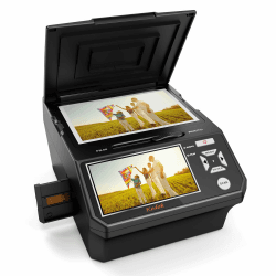 Digital Film und Diascanner - 5'' LCD-Bildschirm, konvertiert 35mm und 110mm Filme, Fotos und Visitenkarten in hochauflösende 22 MP JPEGs - inklusive 8 GB SD-Karte