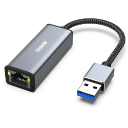 BENFEI USB Ethernet Adapter 1000Mbps, USB auf RJ45 Gigabit Ethernet LAN Netzwerkadapter Kompatibel für MacBook Surface Pro Notebook-PC mit Windows 11/10/8.1/8/7/XP/Vista, Mac OS 1 Anschluss: USB