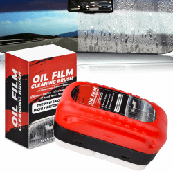 Vibbang Ölabweisende Folie Für Autoscheiben,Multifunktionale Kfz-Ölfilm-Reinigungsbürste,120 Ml Windschutzscheiben Reiniger,Oil Film Cleaning Brush,Stellt Die Klarheit Des Glases Leicht Wieder Her