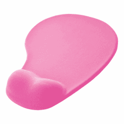 OcioDual Mauspad mit Handgelenkauflage, Hell-Pink, Ergonomische Mouse Pad mit Gelunterstützung, Weicher Stoff mit Rutschfester Gummibasis für Laser und Optische Mäuse