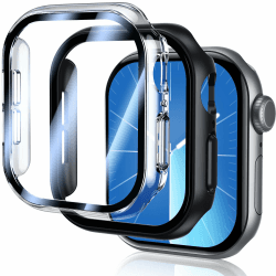 UM UNIQUEME für Apple Watch Series 10 42mm Hülle - 2 Stück, 360° Rundum Ultradünne PC Hard Schutzhülle, für iwatch 42mm Displayschutz, Kratzfest, Voller Schutz - Transparent 42mm Transparent