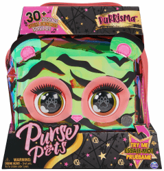 Purse Pets Holografische Tiger Umhängetasche - interaktive Kindertasche mit 30+ Geräuschen, Reaktionen, Spielen und Musik, für Kinder ab 4 Jahren Holographischer Tiger