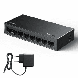 UGREEN LAN Switch 8-Port Netzwerk Switch Gigabit Switch automatische Geschwindigkeit von 10/100/1000Mbps, Duplexanpassung,Plug and Play,Ethernet Switch für TV/Laptop/Switch/Router/Monitor