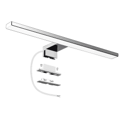 Azhien LED Spiegelleuchte Badezimmer 10W 820LM 40cm Kaltweiß 6500K, 3in1 Montage IP44 230V Wandleuchte Spiegellampe 400mm,Kein Flimmern Badezimmerschrank Spiegelleuchten Silber - 6500k Kaltweiß 40CM 6000K Blanc Froid